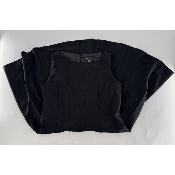 NWT Evan Picone Black Label A line Black Dress Wardrobe Staple Career Sz 16 - Picture 4 of 11